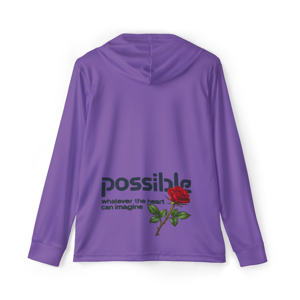 Unisex sleek, ultra-comfortable Hoodie — "Possible: whatever the heart can imagine" Dance & UV Beachwear