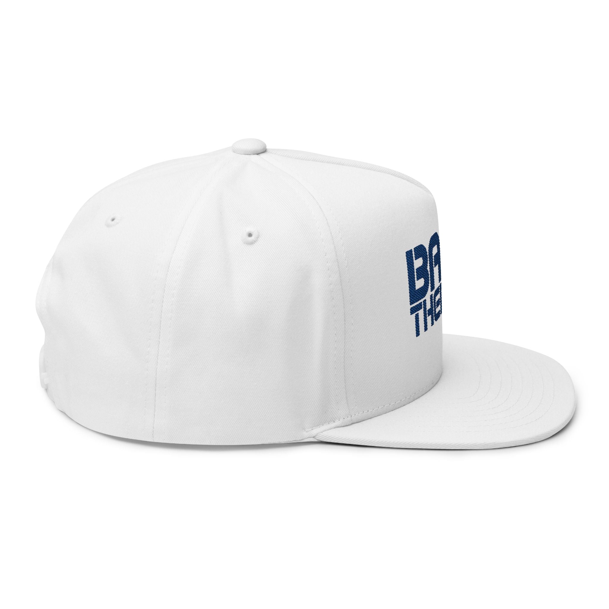 Flat Bill Cap - "Bass Therapy" Embroidered Snapback Hat
